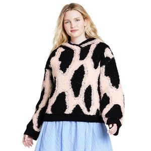 Leopard Print Sherpa Hooded Sweatshirt - Sandy Liang x Target